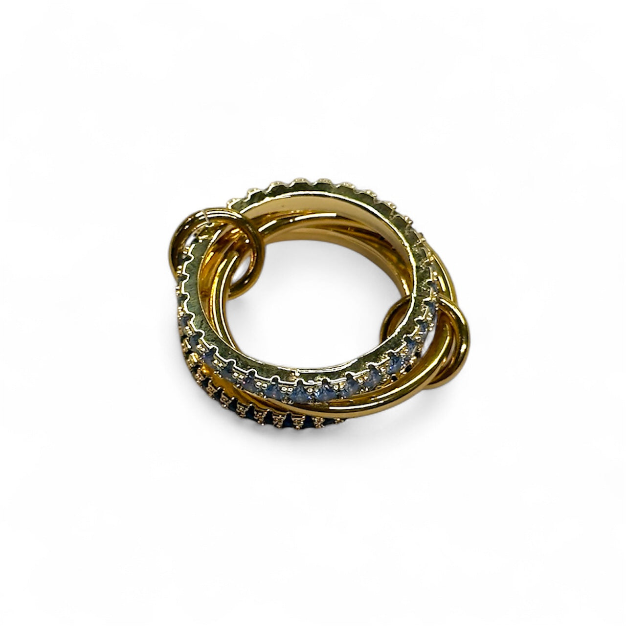 Anello 3 fedine zirconi