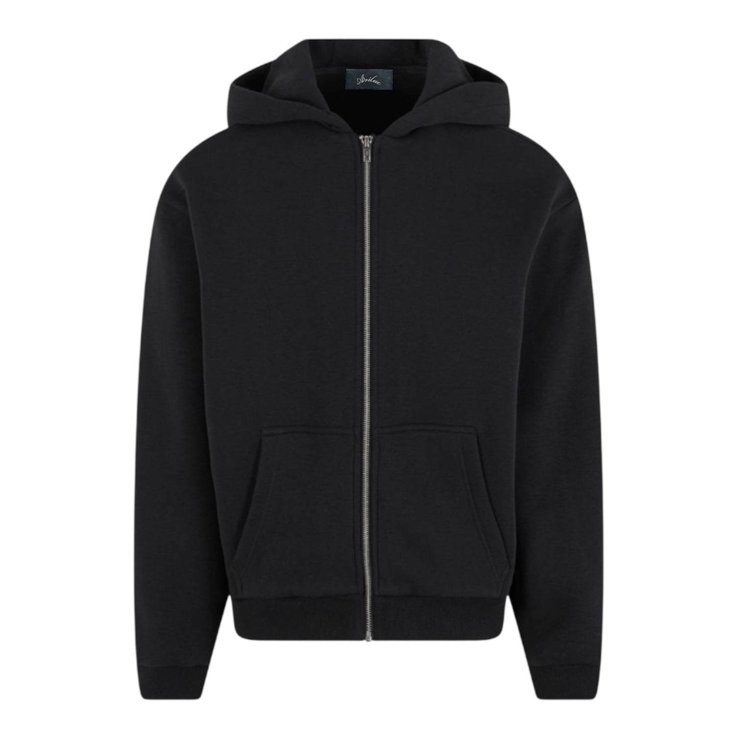 AR HOODIE ZIP BOXY BLACK