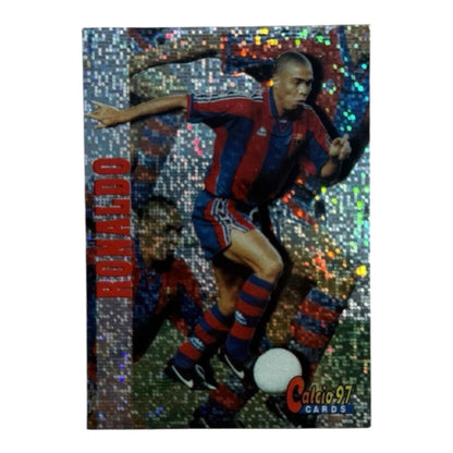 Ronaldo card Barcelona Panini Calcio 1997-98 Holo #123 IT