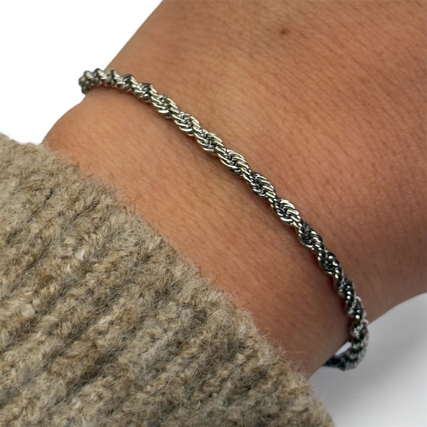 Bracciale acciaio spirale