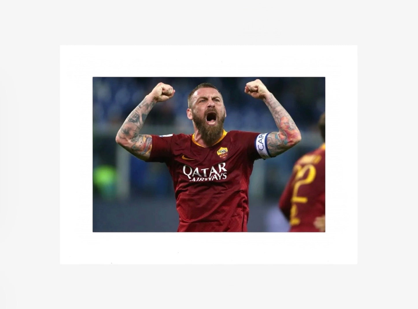de rossi derby lazio roma  photo stampa calcio arredo 