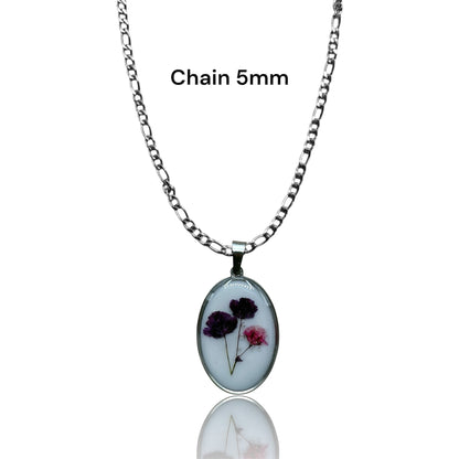 Large Round Petals Pendant Vintage Silver