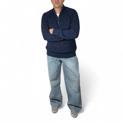 AR SWEATER HALF ZIP BLUE