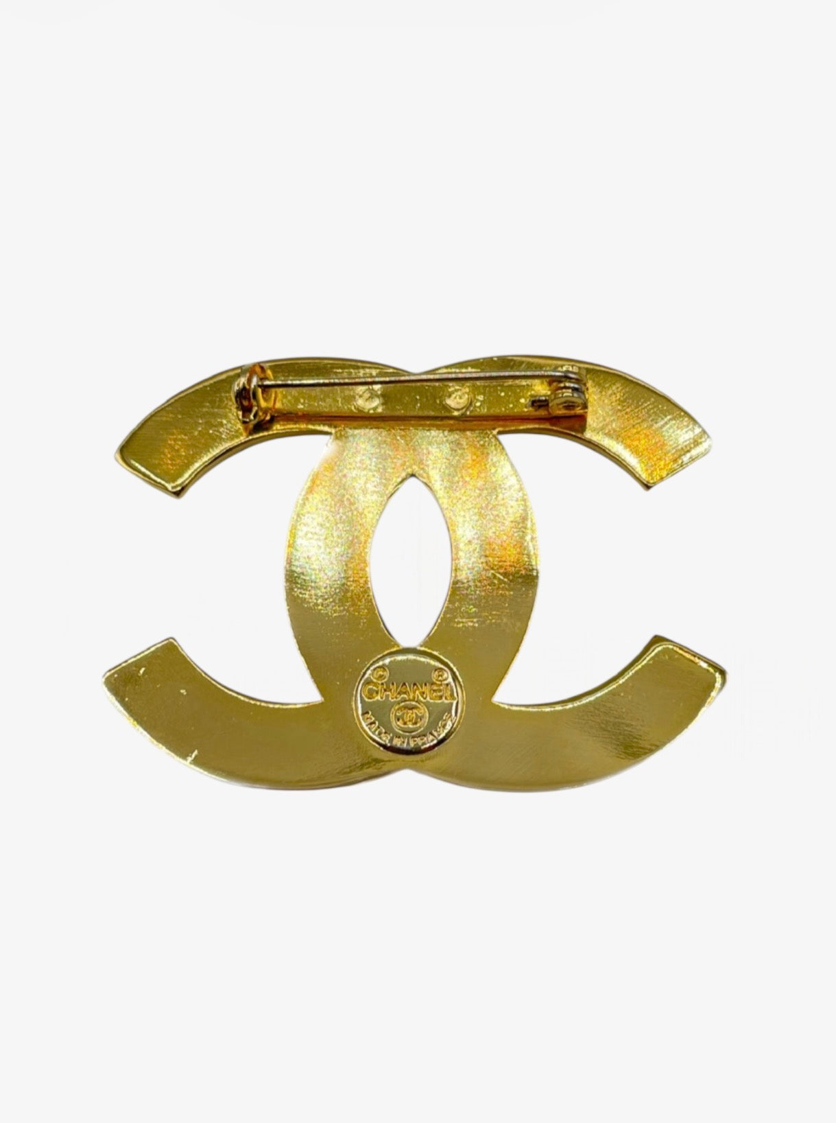 Chanel spilla pins vintage plaque 24k originale perfetta usata
