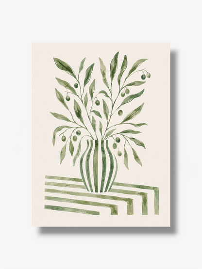 PHOTO ART ASTRATTA OLIVE VASE