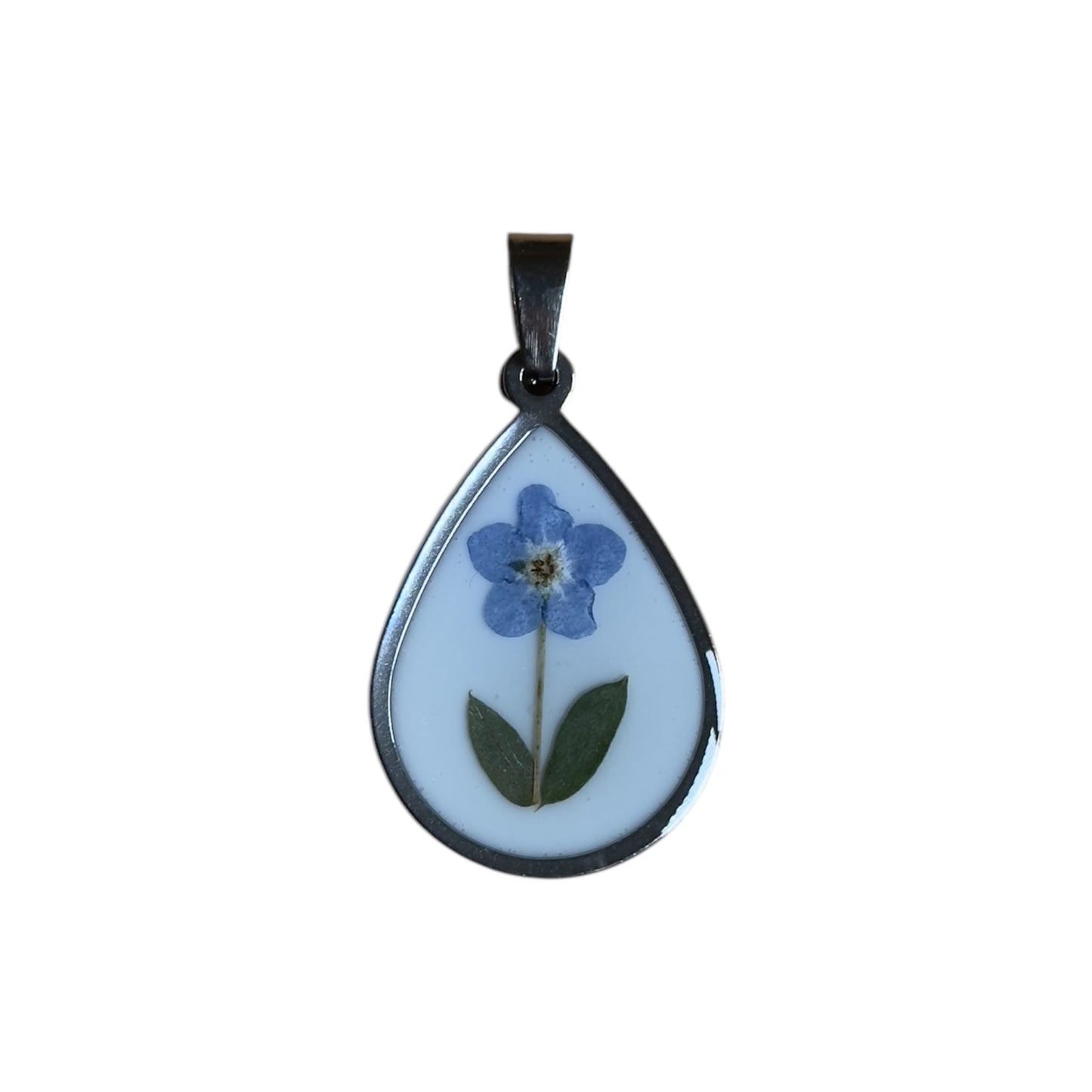 Ciondolo goccia Petals vintage argento