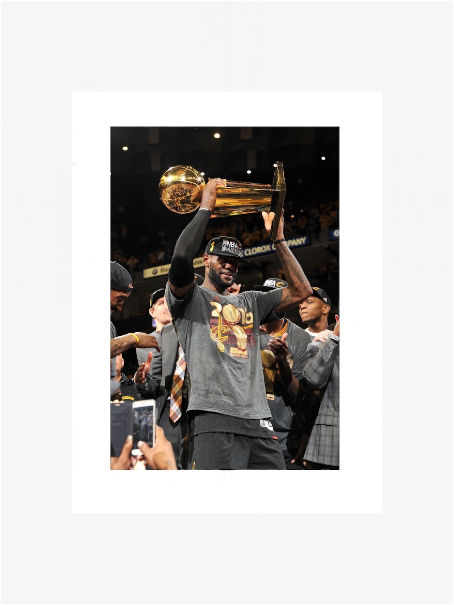 lebron james photo stampa trofeo nba