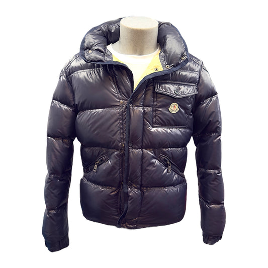 Moncler giacca piumino blu navy lucido usato