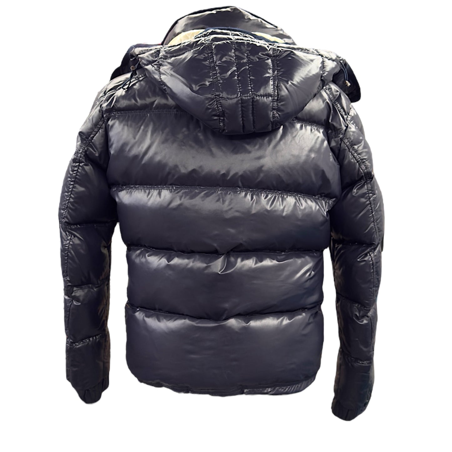 Moncler giacca piumino blu navy lucido usato