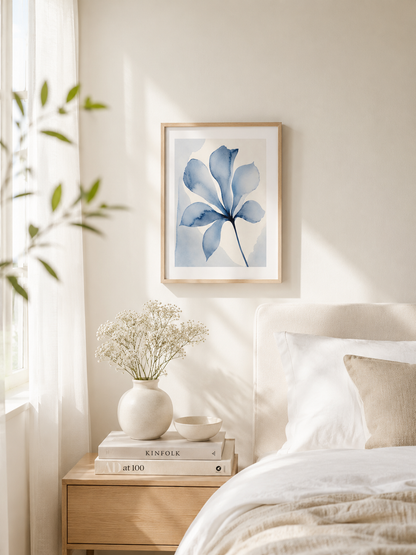 PHOTO ART ASTRATTA BLUE FLOWER