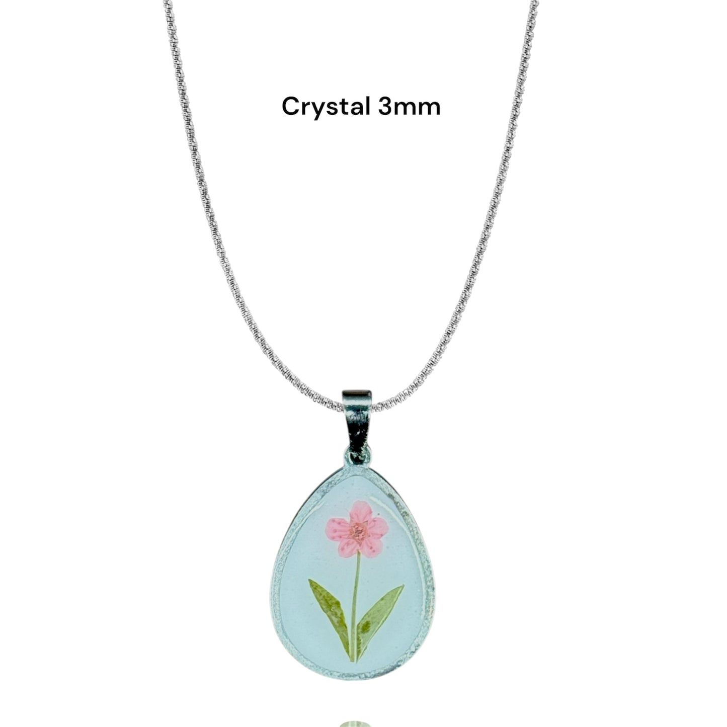 Ciondolo goccia Petals vintage argento