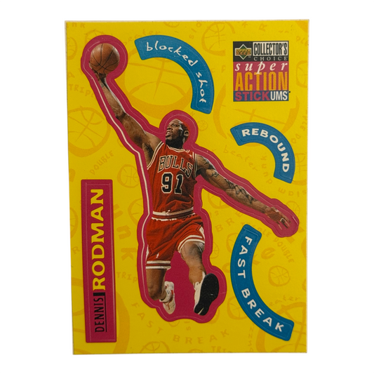 Dennis Rodman Bulls nba sticker Upper deck 1996