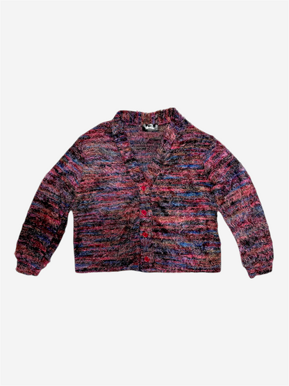 AR CARDIGAN BURGUNDY MIXED HAIRY