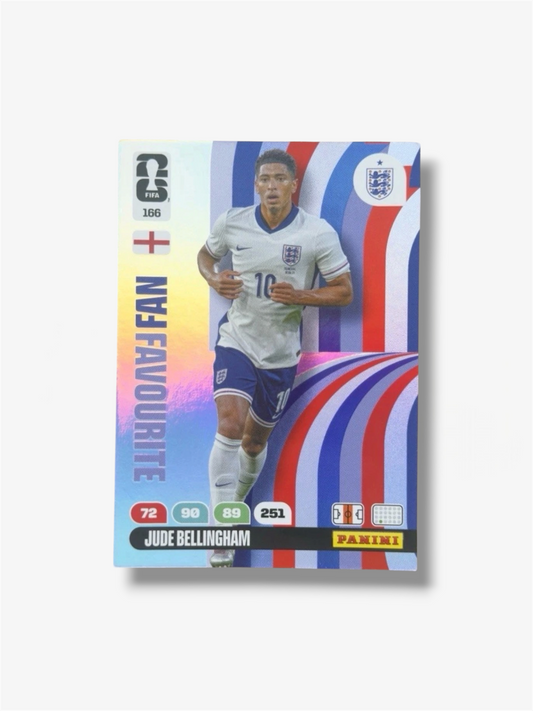 2026 Panini Card Jude Bellingham #166 Fan favourite World Cup Adrenalyn XL