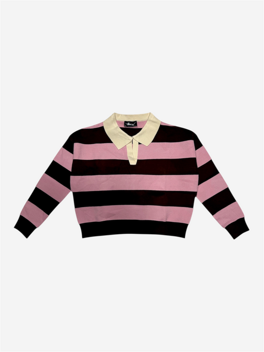 AR POLO MAGLIONE RIGHE ROSA MARRONE