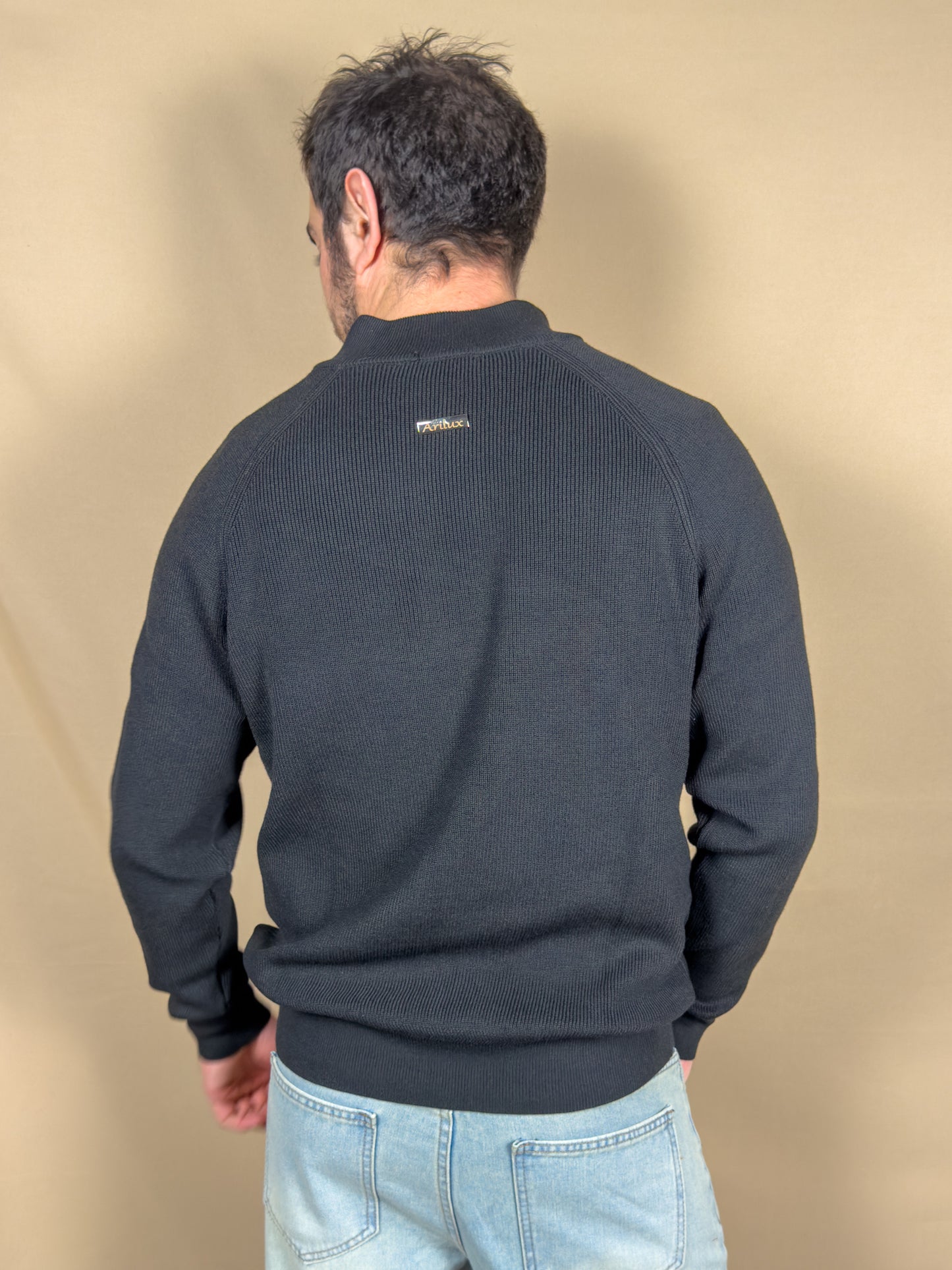 AR SWEATER HALF ZIP BLACK