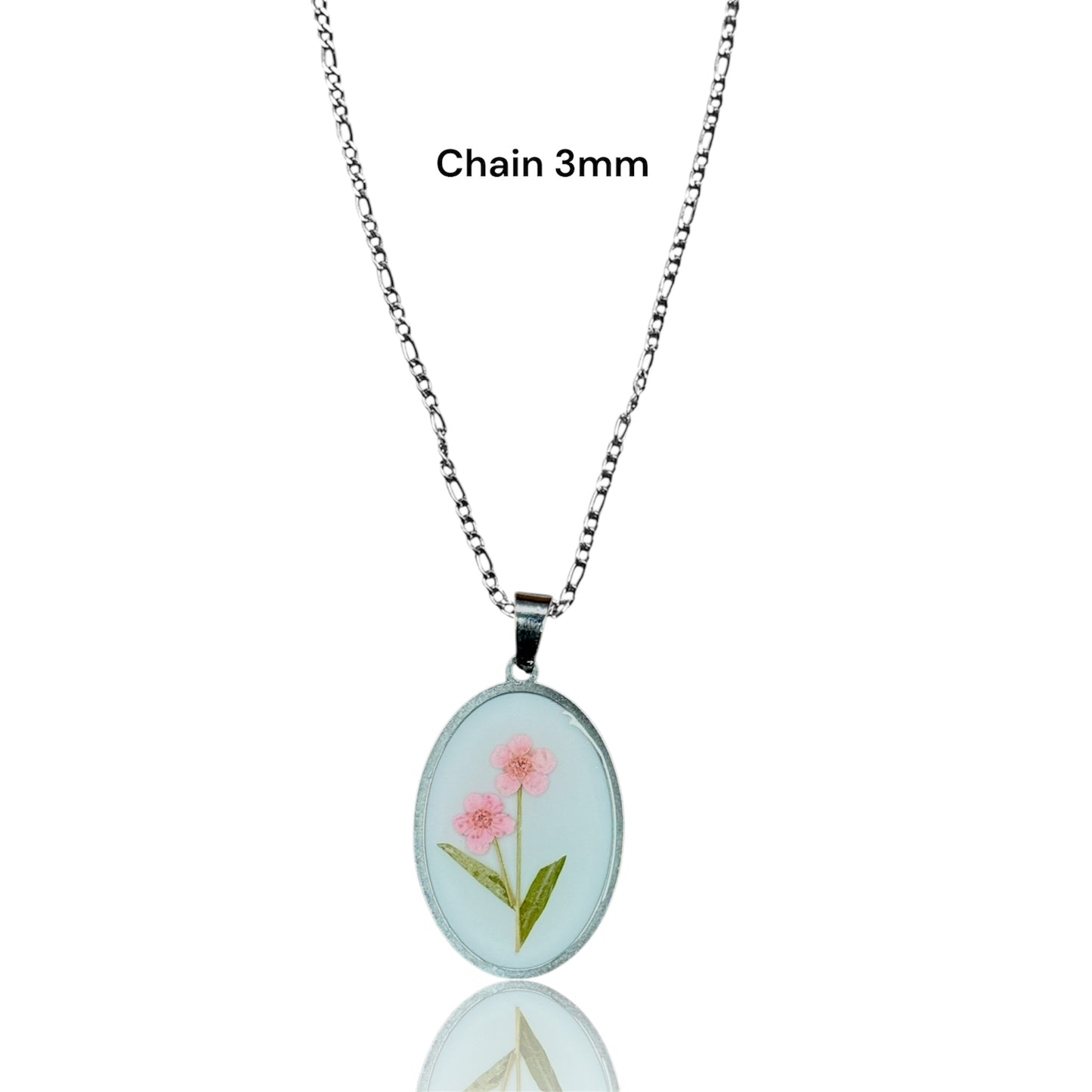 Ciondolo grande round Petals vintage argento