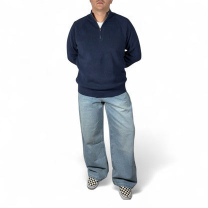 AR SWEATER HALF ZIP BLUE