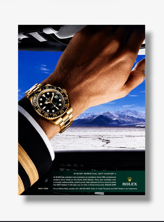 PHOTO STAMPA ROLEX GMT MASTER VINTAGE
