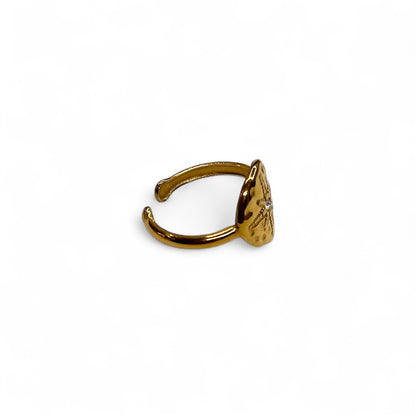 Antique oval star ring