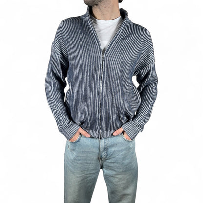 AR SWEATER ZIP FADE BLUE