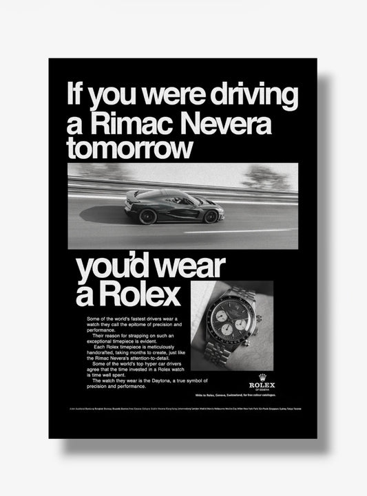 PHOTO STAMPA ROLEX VINTAGE DAYTONA