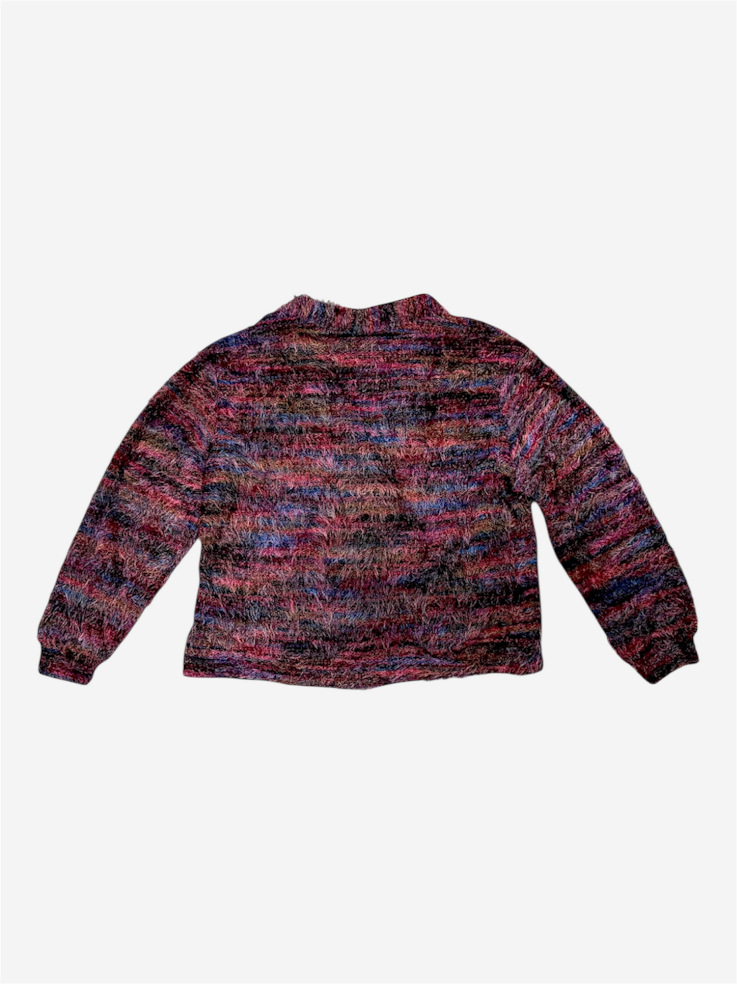 AR CARDIGAN BURGUNDY MIXED HAIRY