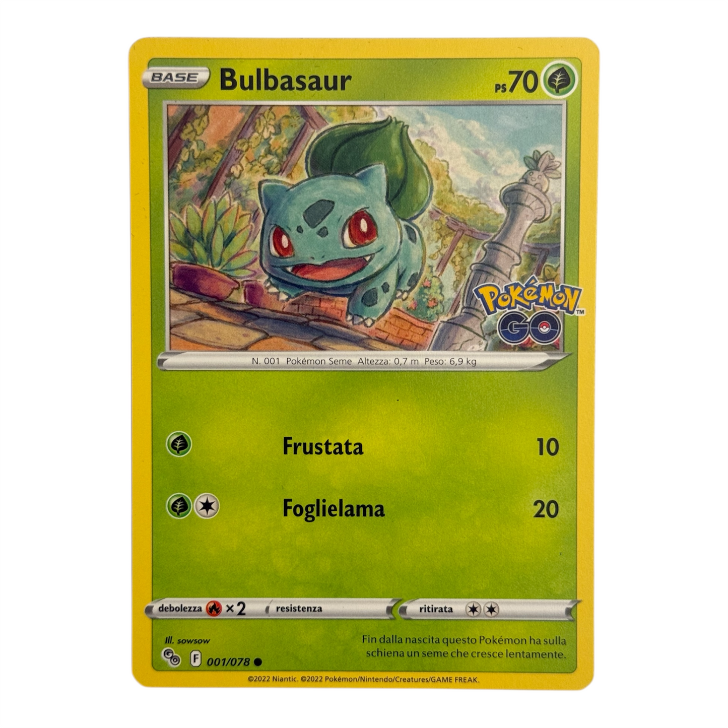 Pokèmon Bulbasaur 001-078 Pokemon Go (IT)