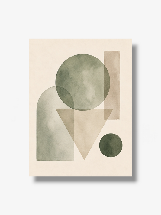 PHOTO ART ASTRATTA GREEN GEOMETRIC