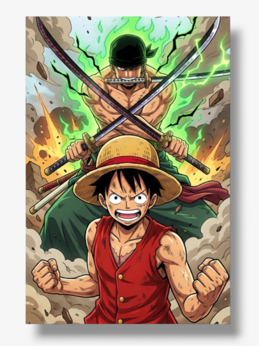 One piece photo stampe luffy zoro