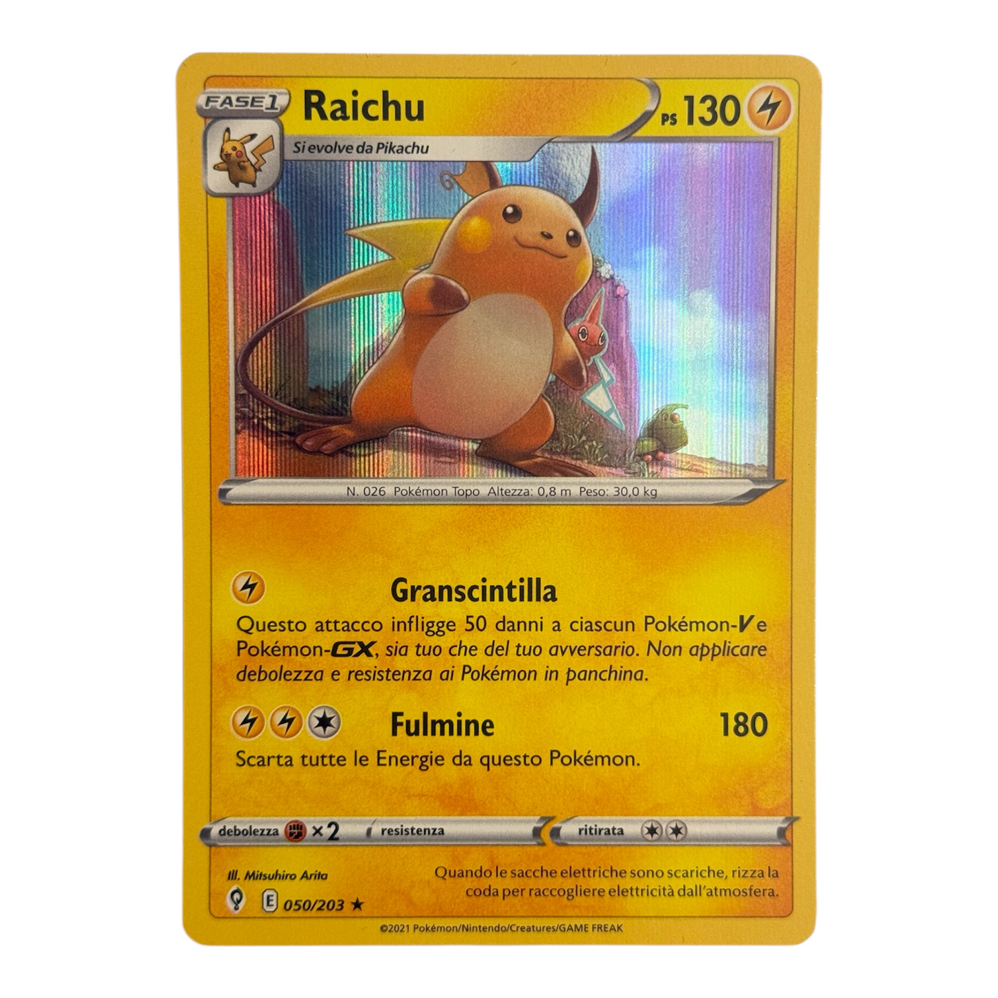 Pokemon Raichu holo 050-203 (IT)
