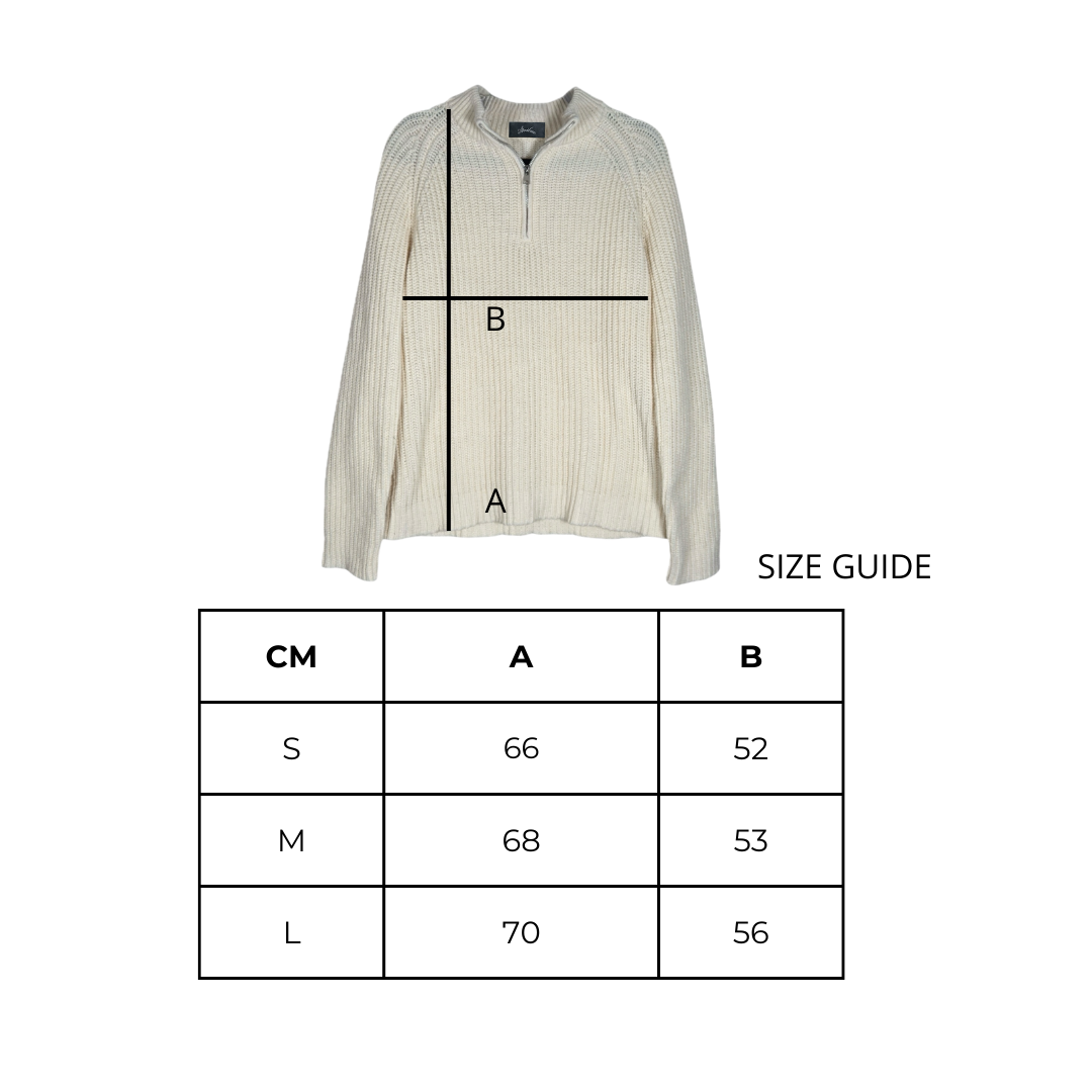 AR SWEATER HALF ZIP CREAM