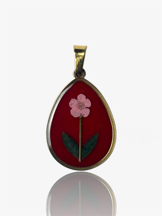 Ciondolo goccia Petals vintage oro