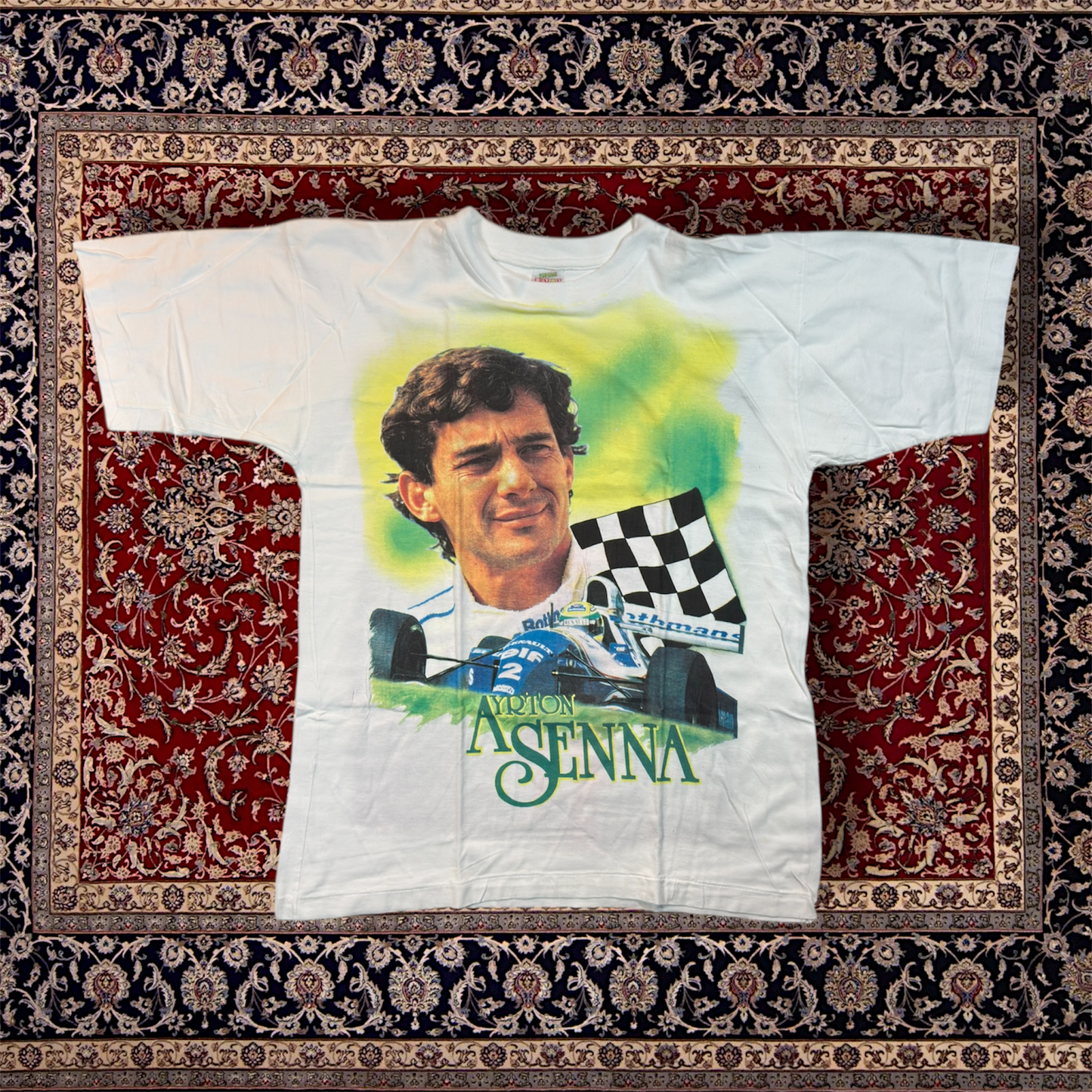 90's - Ayrton Senna Tribute Race vintage single stitch t-shirt