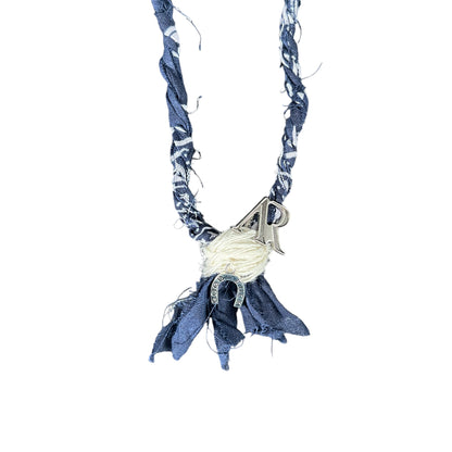 NECKLACE BLUE BANDANA GOOD LUCK