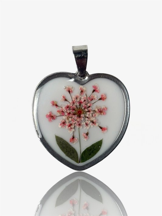 Ciondolo cuore petals argento