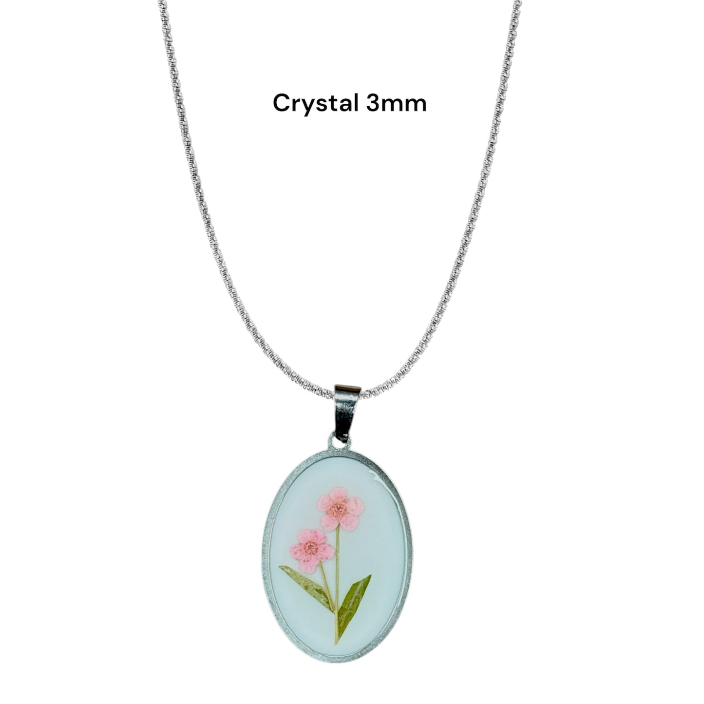 Ciondolo grande round Petals vintage argento