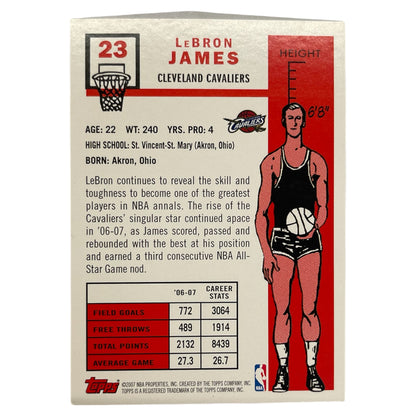 Lebron James Cleveland Topps 50th Anniversary NBA 2007 #23
