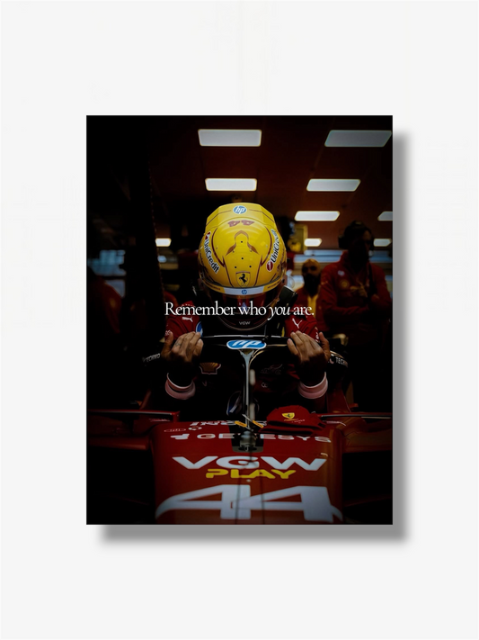PHOTO STAMPA HAMILTON FERRARI