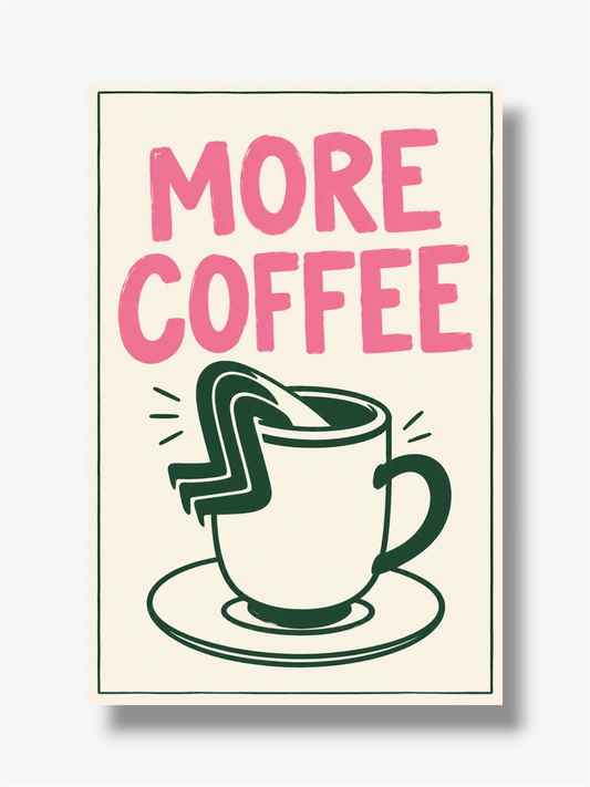 PHOTO STAMPA SCRITTA MORE COFFE