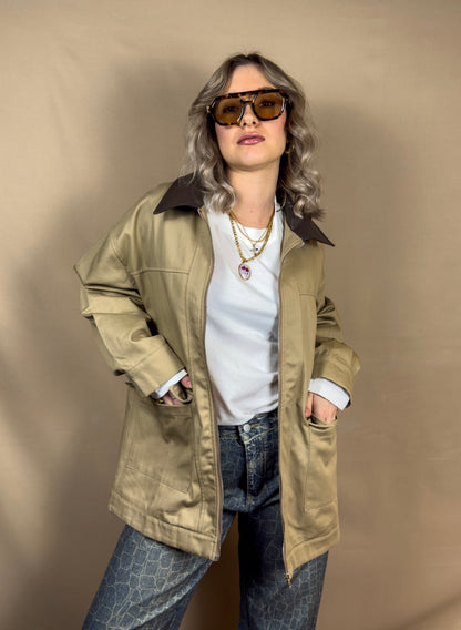 AR OVERSIZED WORK JACKET WITH DOUBLE POCKETS