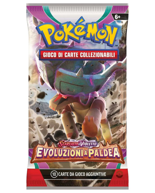 Pokèmon Pack sigillato Scarlatto e Violetto Evoluzioni a Paldea Busta 10 Carte (IT)