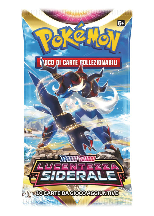 Pokèmon Pack sigillato Spada e Scudo Lucentezza Siderale Busta 10 Carte (IT)