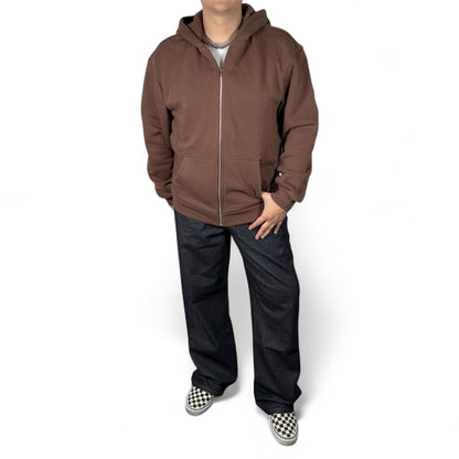 AR HOODIE ZIP PREMIUM CHOCOLATE