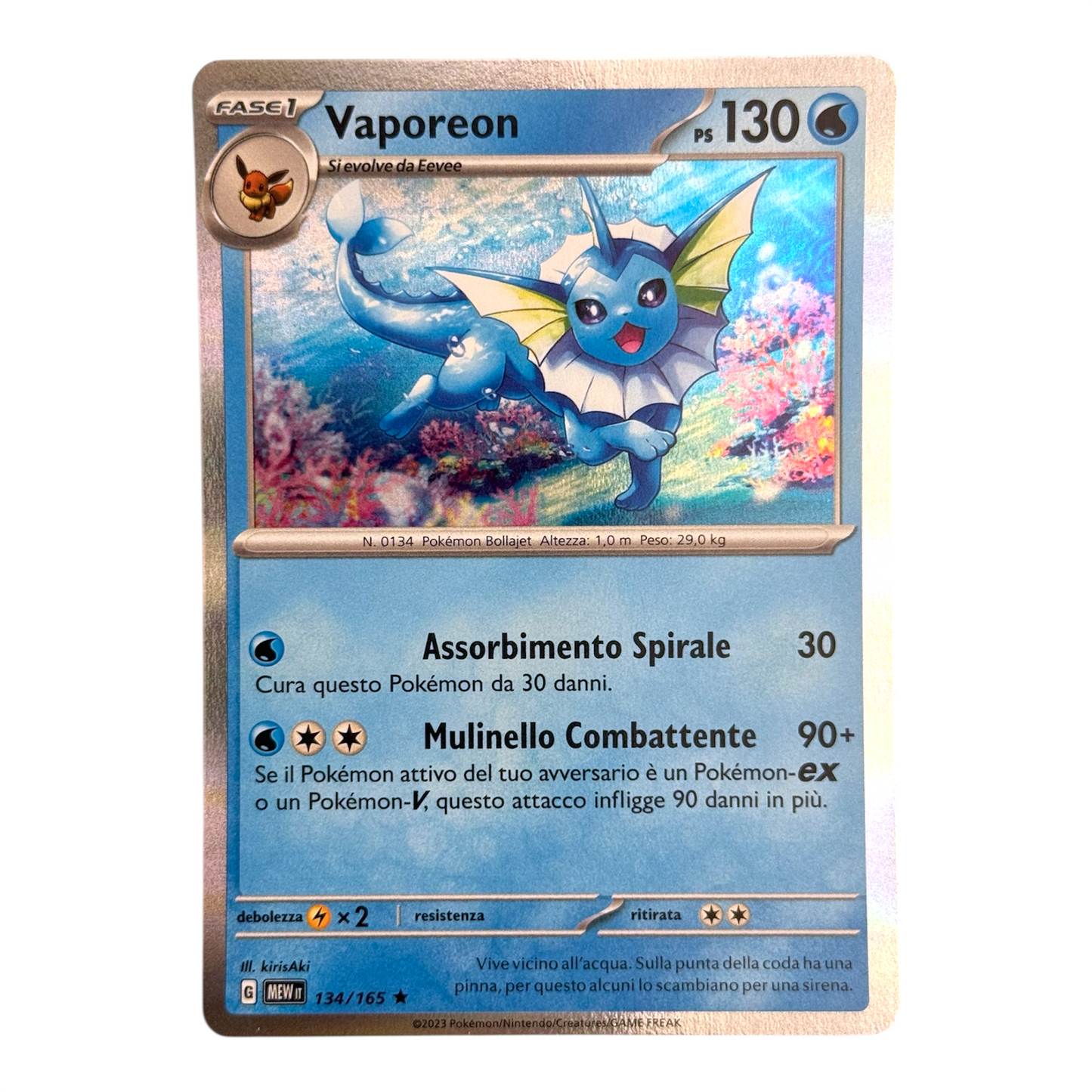 Pokémon Vaporeon Holo 134-165 (IT)