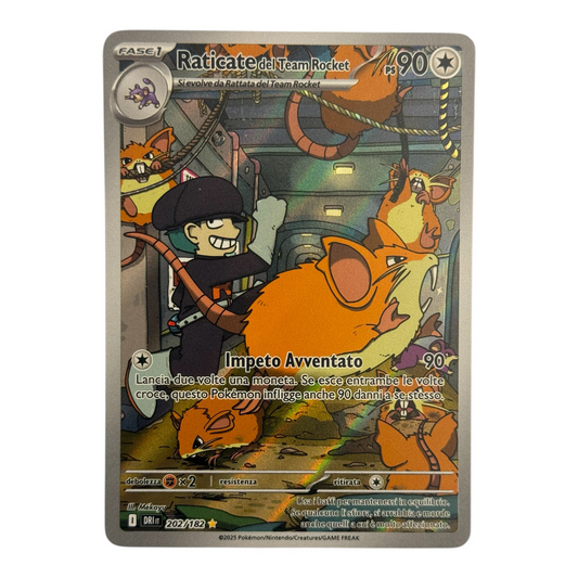 Team Rocket's Pokemon Raticate Rare Illustration 202-182 (IT)
