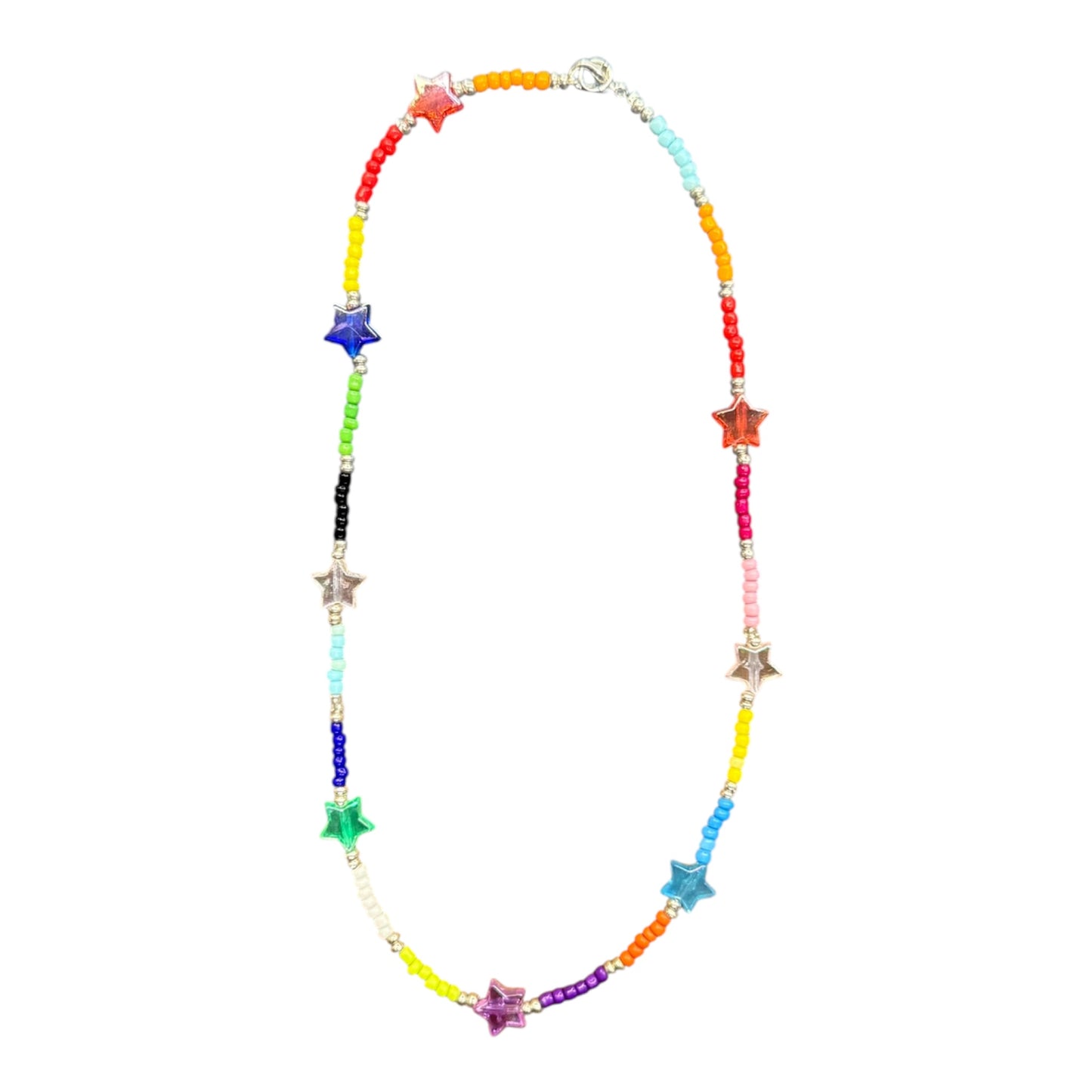 Collana perline estate stelle multicolor