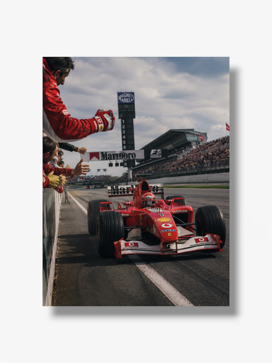PHOTO ART STAMPA FERRARI SCHUMACHER