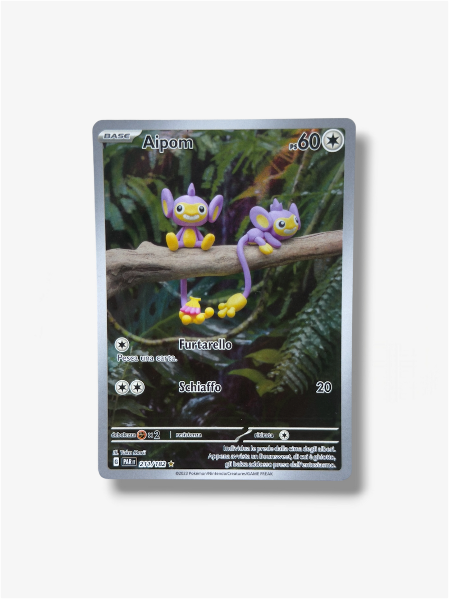 Pokèmon Aipom illustrazione rara 211/182 Yuko Morii Paradosso temporale
