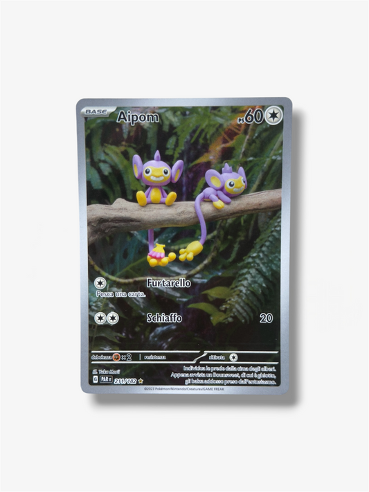 Pokèmon Aipom illustrazione rara 211/182 Yuko Morii Paradosso temporale